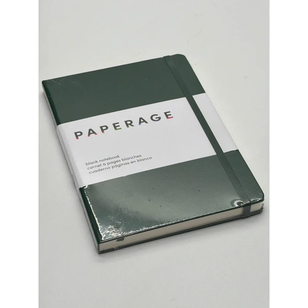 Paperage Blank Notebook Forest Green Hardcover 160 Pages 5.6x8 100gsm Acid-Free